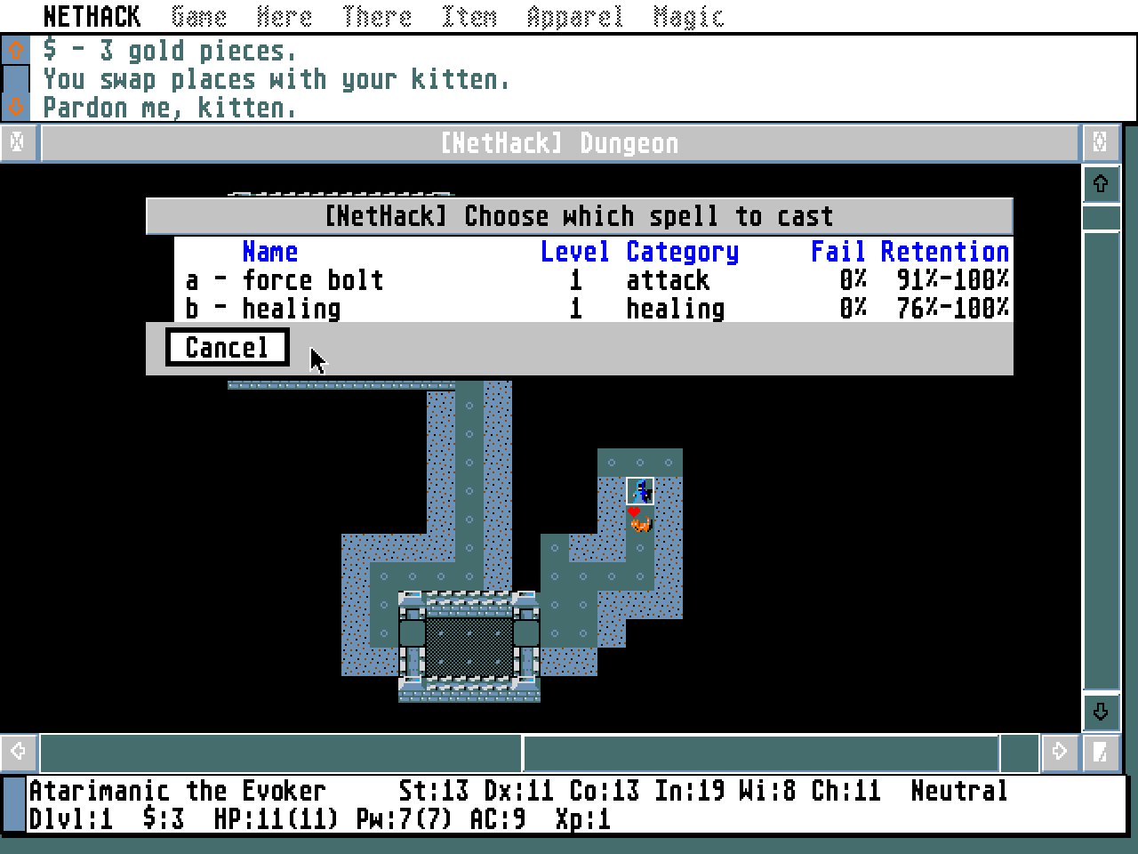 NetHack atari screenshot